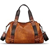 Genuine Leather Travel Bags for Men and Women Duffle Bag Vintage Purse Handbag Shoulder Crossbody Sport Bag