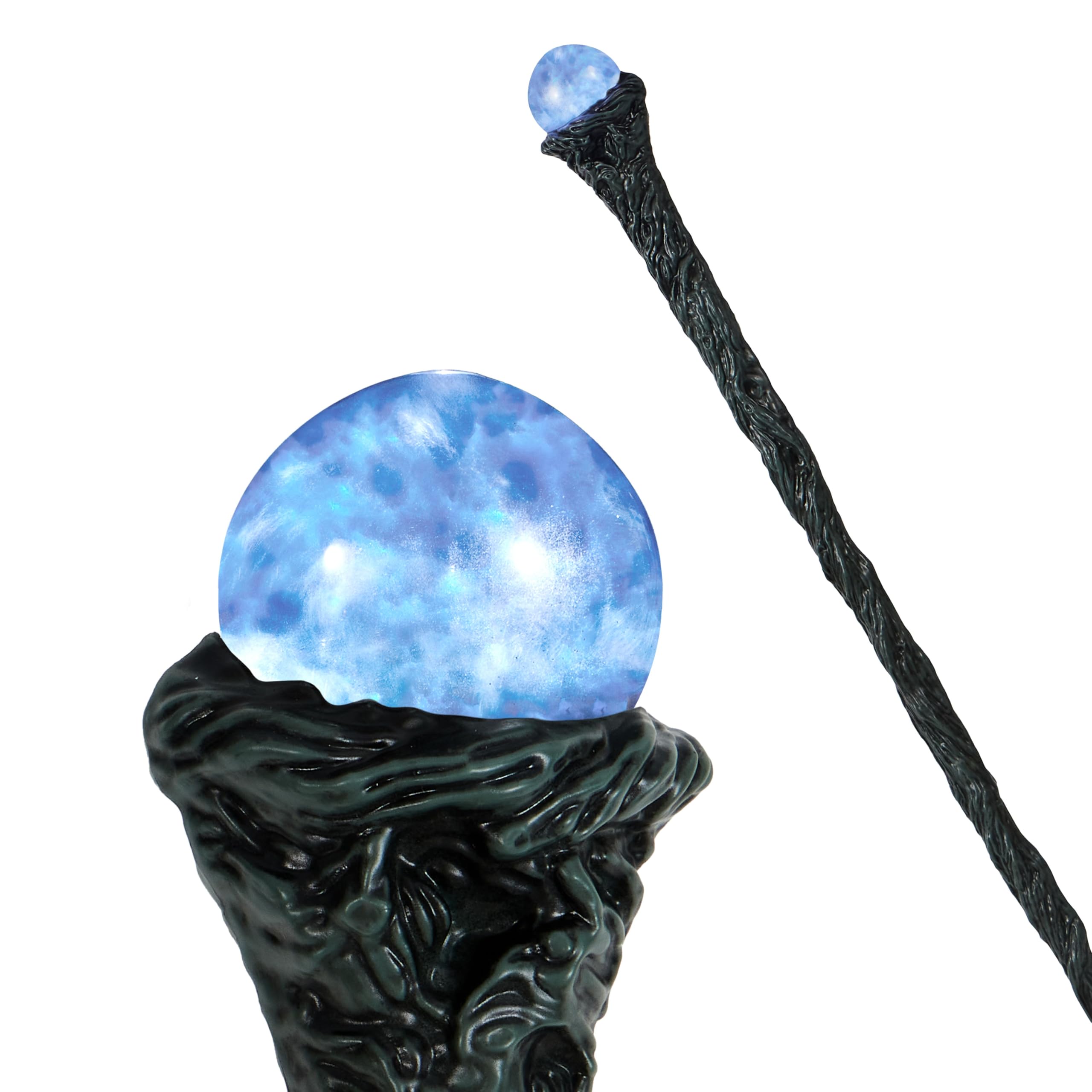 Photo 1 of Spooktacular Creations Halloween LED Witch Staff, Light Up Magic Vintage Walking Cane Prop Stick Accessory for Halloween Wizard Dress Up Party Pretend and Play Costume