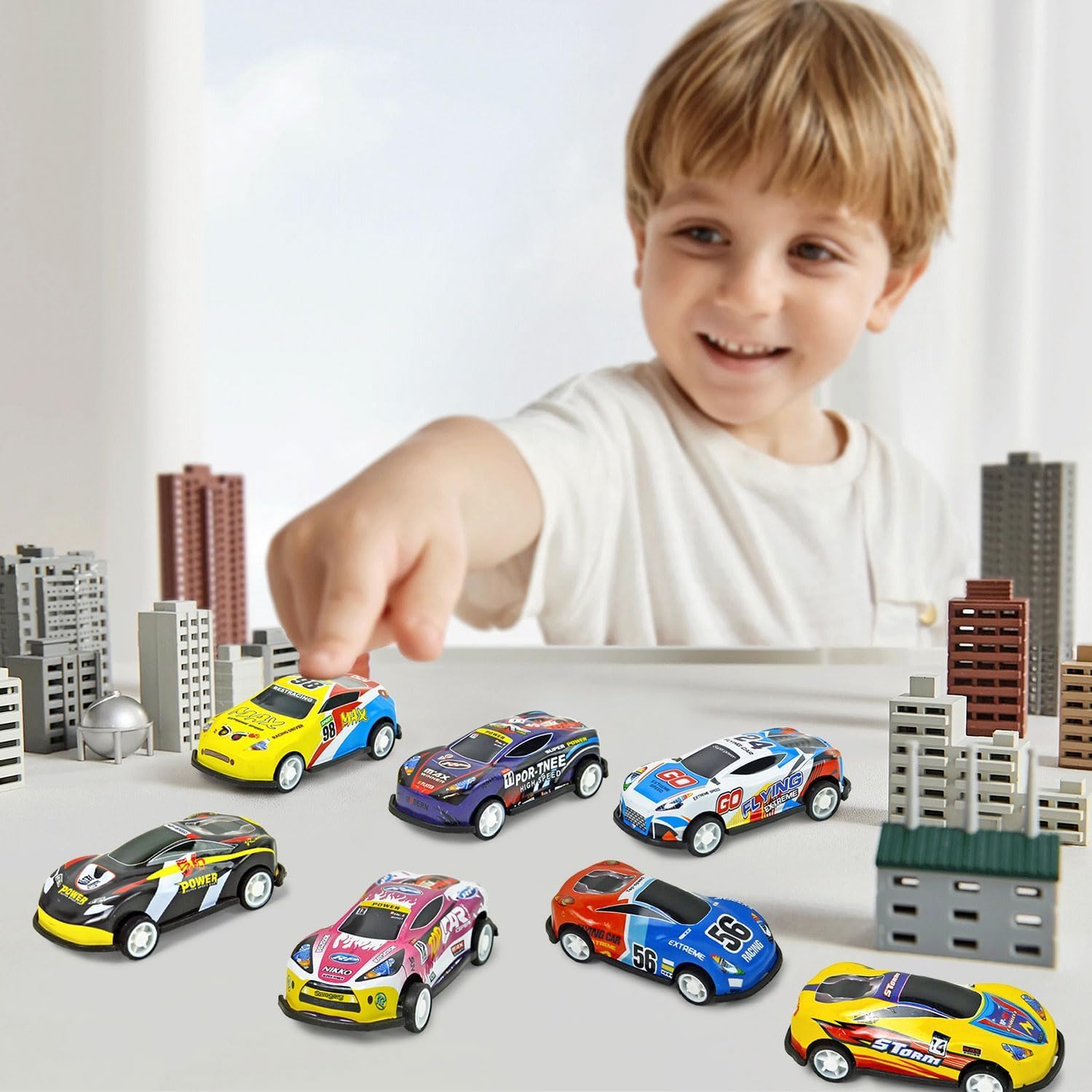 Vileafy 30 Mini Race Cars for Classroom Prizes, Party Favors for Kids 4-8 Years Old, Bulk Small Pull Back Car Toys for Treasure Box, Mini Toys Cars for Boys and Girls Christmas Stocking Stuffers