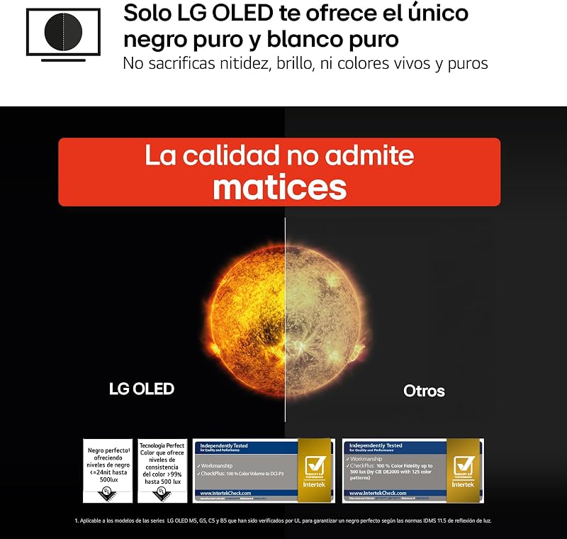 OLED48G56LS - TV 48", OLED EVO 4K, Smart TV IA G5, WebOS 25, Super Upscaling, Dolby Vision y Dolby Atmos, AMD FreeSync, Alexa/Google Assistant, Negro