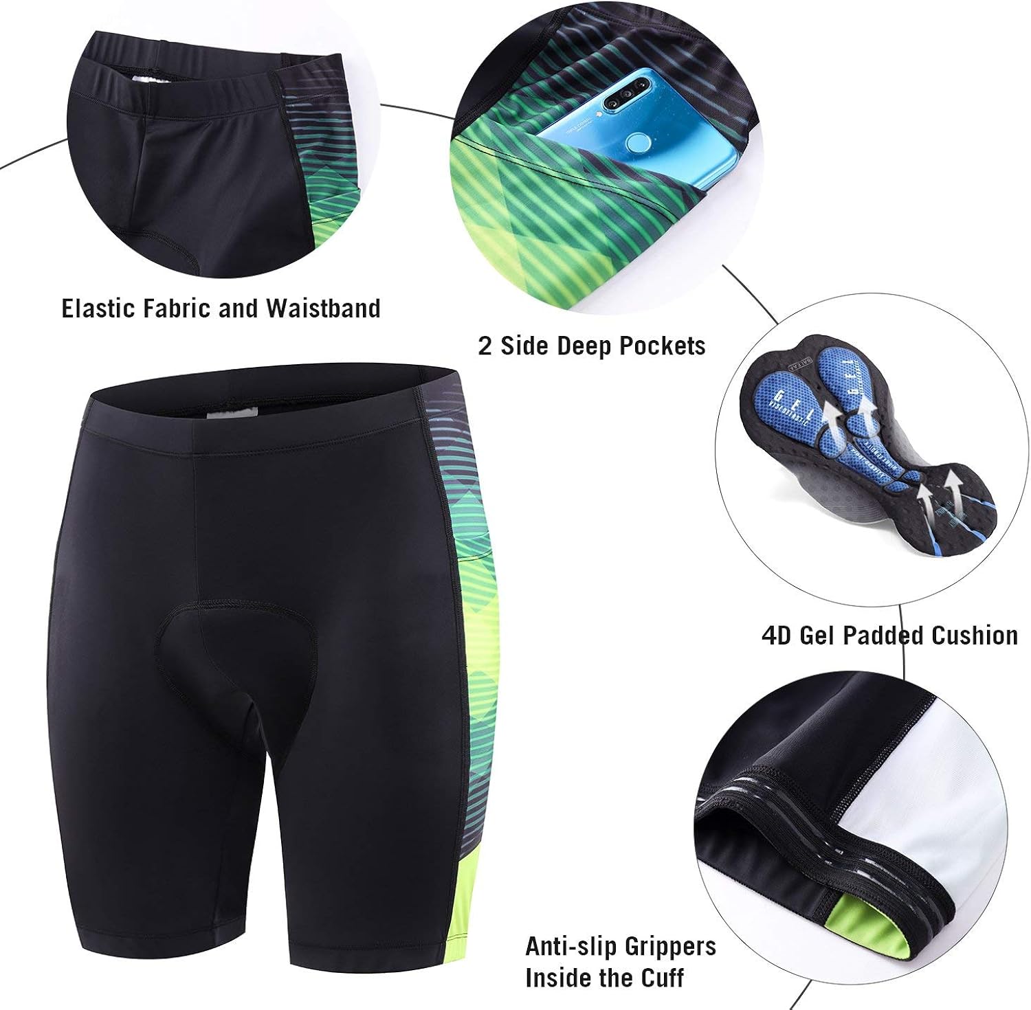 BALEAF Men's Cycling Jersey Set with 4D Gel Padded Shorts Cycling Clothes Shirts Bicycle Short Sleeve Set Road Bike: Clothing