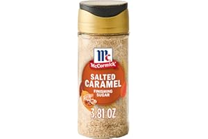 McCormick Finishing Sugar, Salted Caramel, Limited Edition, Creamy Caramel Flavor with a Touch of Salt, For Coffee, Ice Cream, Brownies, Popcorn, Hot Cocoa, and More, 3.81 oz