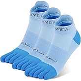 likloks Toe Socks for Men Women - Athletic Running Coolmax Five Finger Socks Ankle - Soft and Breathable (3 Pairs)