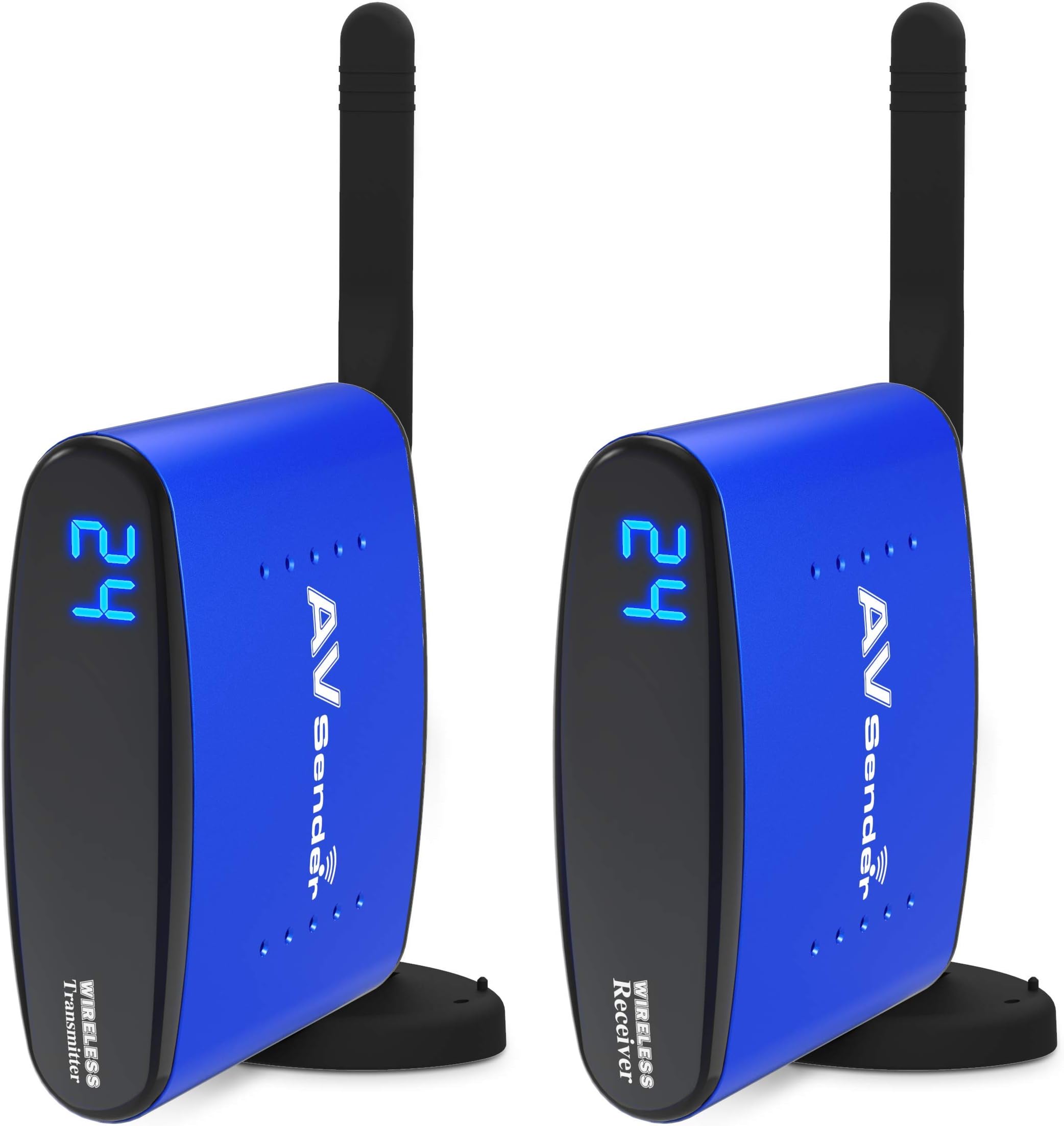 PAKITE PAT-535 5.8GHz 24 Channels Wireless Video & Audio Sender, Transmitter & Receiver with IR Remote Extender 150M for Streaming Cable, Satellite, DVD to TV Wirelessly（NOT HD）