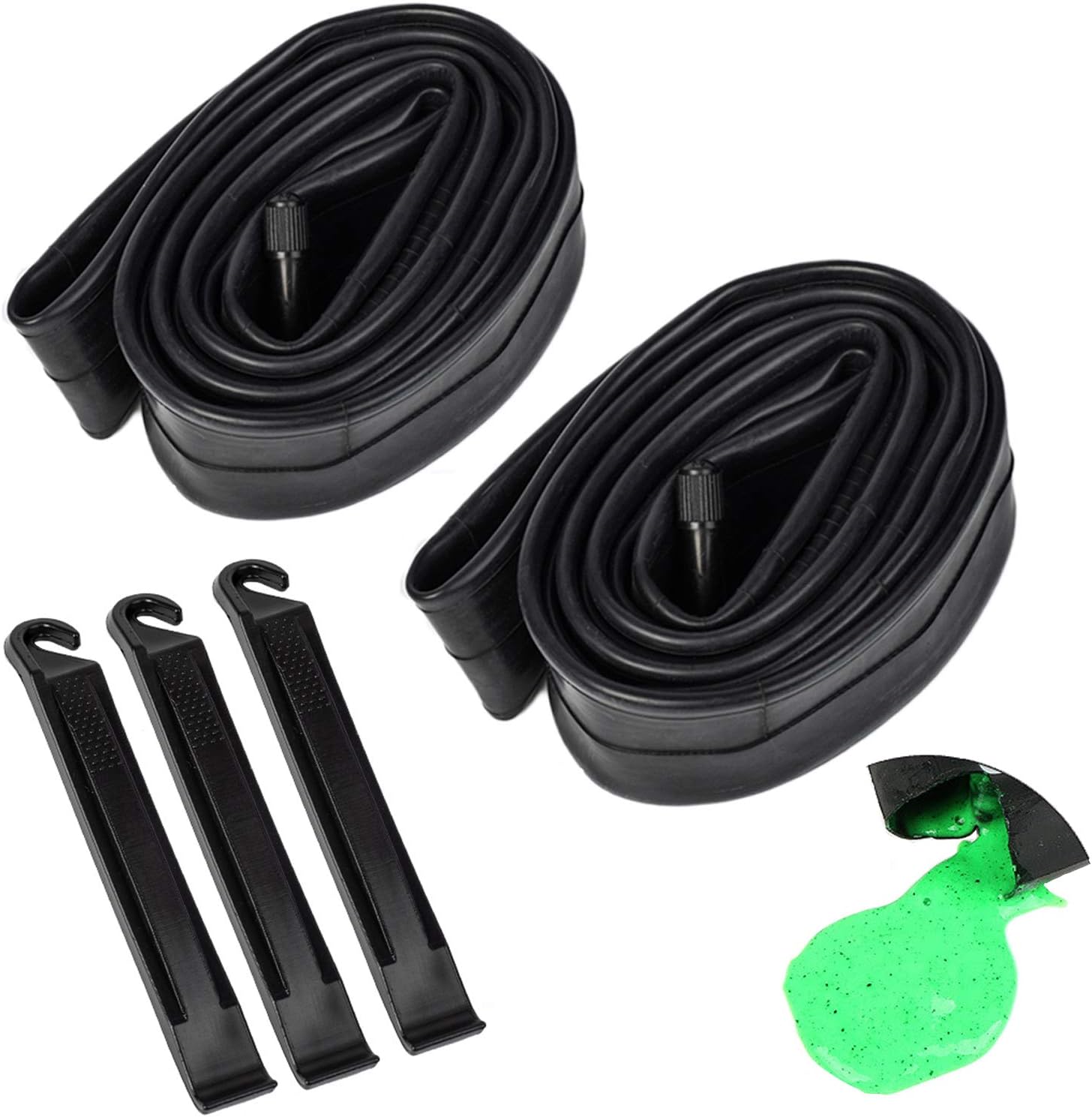 YunSCM 26x1.9/2.125 SV 32mm Standard and Self Sealing Bike Inner Tubes（2 Pack