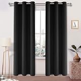 DWCN Blackout Curtains 2 Panels 46 x 90 Eyelet Thermal Room Darkening