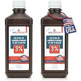 Epic Medical Supply Hydrogen Peroxide 32 oz. First Aid Antiseptic and Multipurpose Cleaner, 3% USP, Topical Wash for Minor Cuts, Scrapes, Insect Bites, and Skin Irritations. (2)
