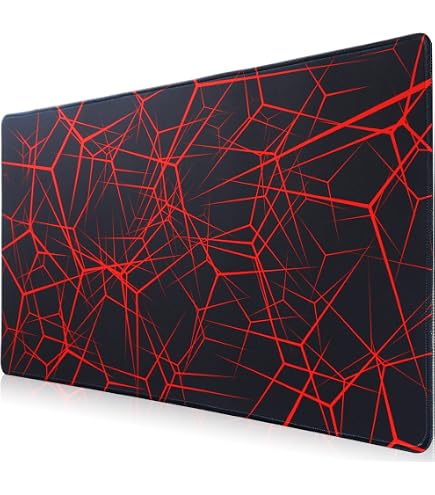 Mousepad Rettangolare Sfondo Nero Con Esplosione Di Colore Rosso, 240 X 200 X 3 Mm, Da Colored Cases Store