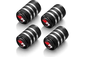 Fiuwrs Tire Valve Stem Cap Cover Fit for Chevy Z71 Silverado Colorado Belt O-Ring Seal Corrosion Resistant Tire Air Cover Car Accessories 4 Pc Black