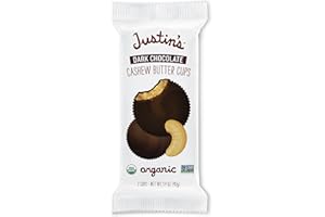 JUSTIN'S Justins Organic Dark Chocolate Cashew Butter Cups, 1.4 OZ
