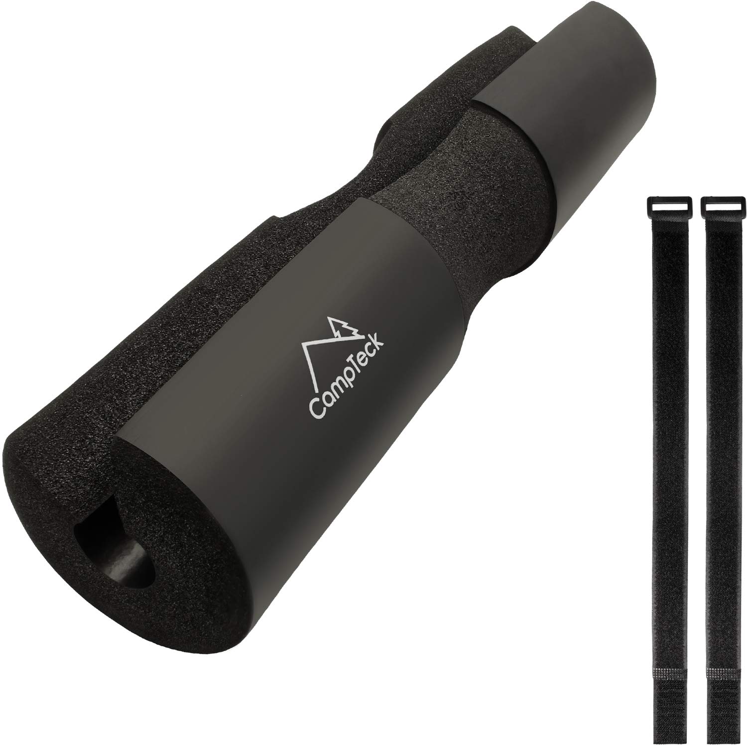 CampTeck U6814 Barbell Neck Foam Support Pad with Straps for Gym, Squats, Weightlifting, Lunges - Black
