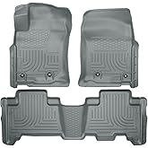 Husky Liners Weatherbeater Floor Mats | Fits 2013-2024 Toyota 4Runner; 2014-2024 Lexus GX460 | Front & 2nd Row, 3-pc Grey - 99572