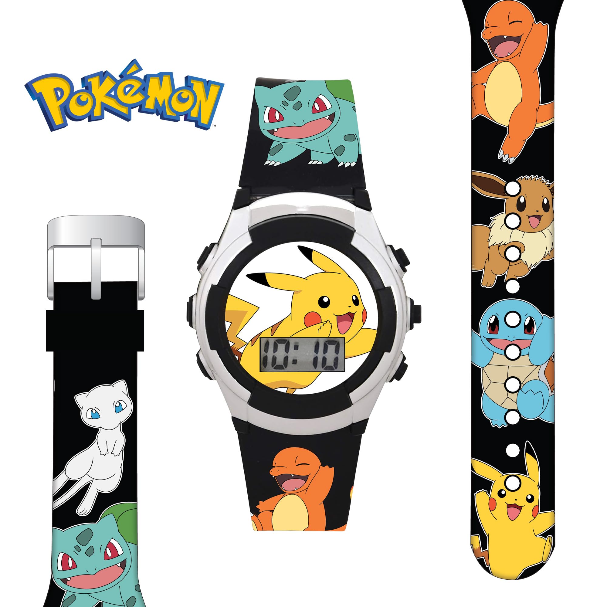 Accutime Kids Pokemon Digital LCD Quartz Watch for Boys, Girls, and Adults All Ages