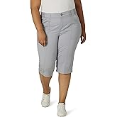 Lee Womens Plus Size Ultra Lux Comfort with Flex-to-go Utility Skimmer Capri Pant