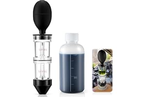 Enhon Head Gasket Tester Combustion Leak Test Kit with 8.5oz Testing Fluid and Universal Radiator Adapter, Dual-Chamber Tester Kit for Head Gasket, Gas/Diesel Engine, Car Truck Combustion Leak Check