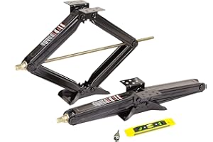 ROCKMAN RV Camper Trailer Stabilizer Leveling Scissor Jacks w/Socket & Level 24" 5000lbs Set 2