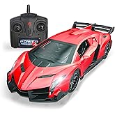QUN FENG Remote Control RC CAR Racing Cars Compatible with Lamborghini Veneno Officially Licensed 1:24 Toy RC Cars Model Vehicle for Boys 6,7,8 Years Old,red