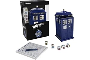 YAHTZEE: Doctor Who TARDIS 60th Anniversary | Collectible TARDIS Dice Cup | Dice Game Based on The Popular Science Fiction Te