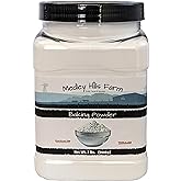 Baking Powder aluminum free by Medley hills farm 2 Lbs. in Reusable Container - Double acting aluminum free baking powder - Kosher - Baking - Made in USA