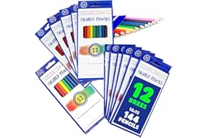 Color Swell Bulk Colored Pencils – 12 Sets, 144 Pre-Sharpened Assorted Vibrant Colors – Ideal for Kids, Teachers, and Classro