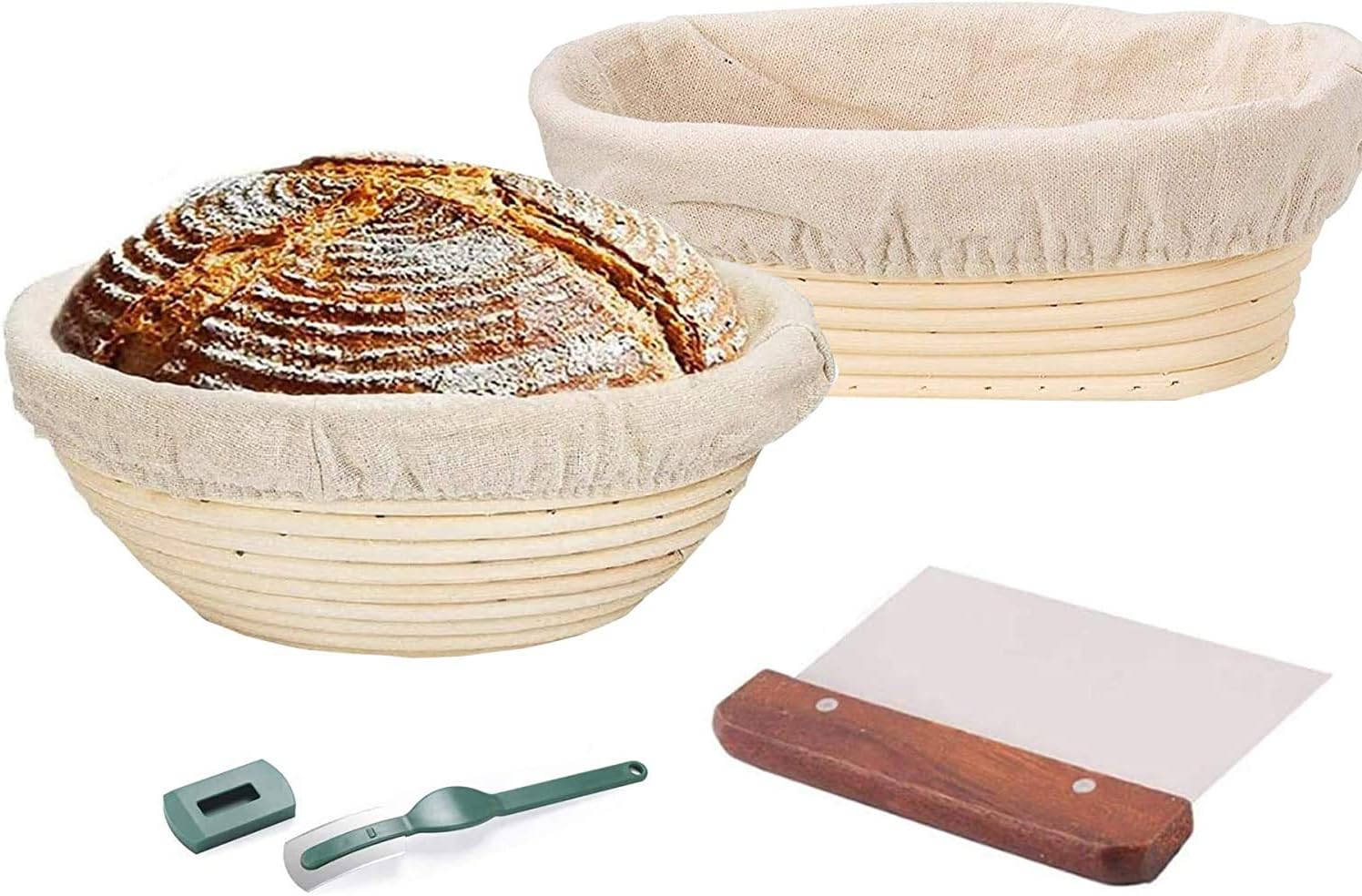 Proofing Basket，8" Oval + 10" Round Bread Proofing Basket