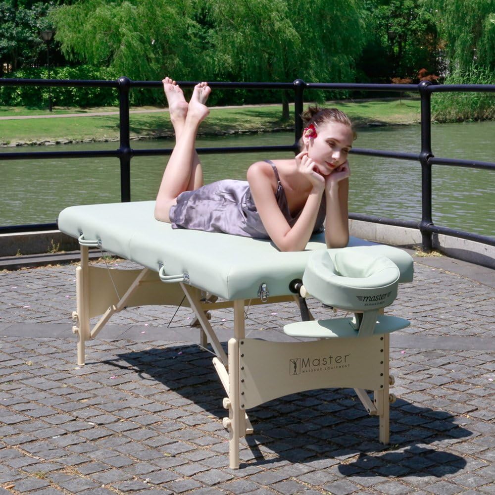 Master Massage 28" Paradise Portable Massage Table Package, Lily Green: Health & Personal Care