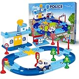 Edenseelake Race Car Track for Kids Boy Toy Police Theme Cars Toys Playset for 3 4 5 6 7 8 Year and Up Old Boys Girls…