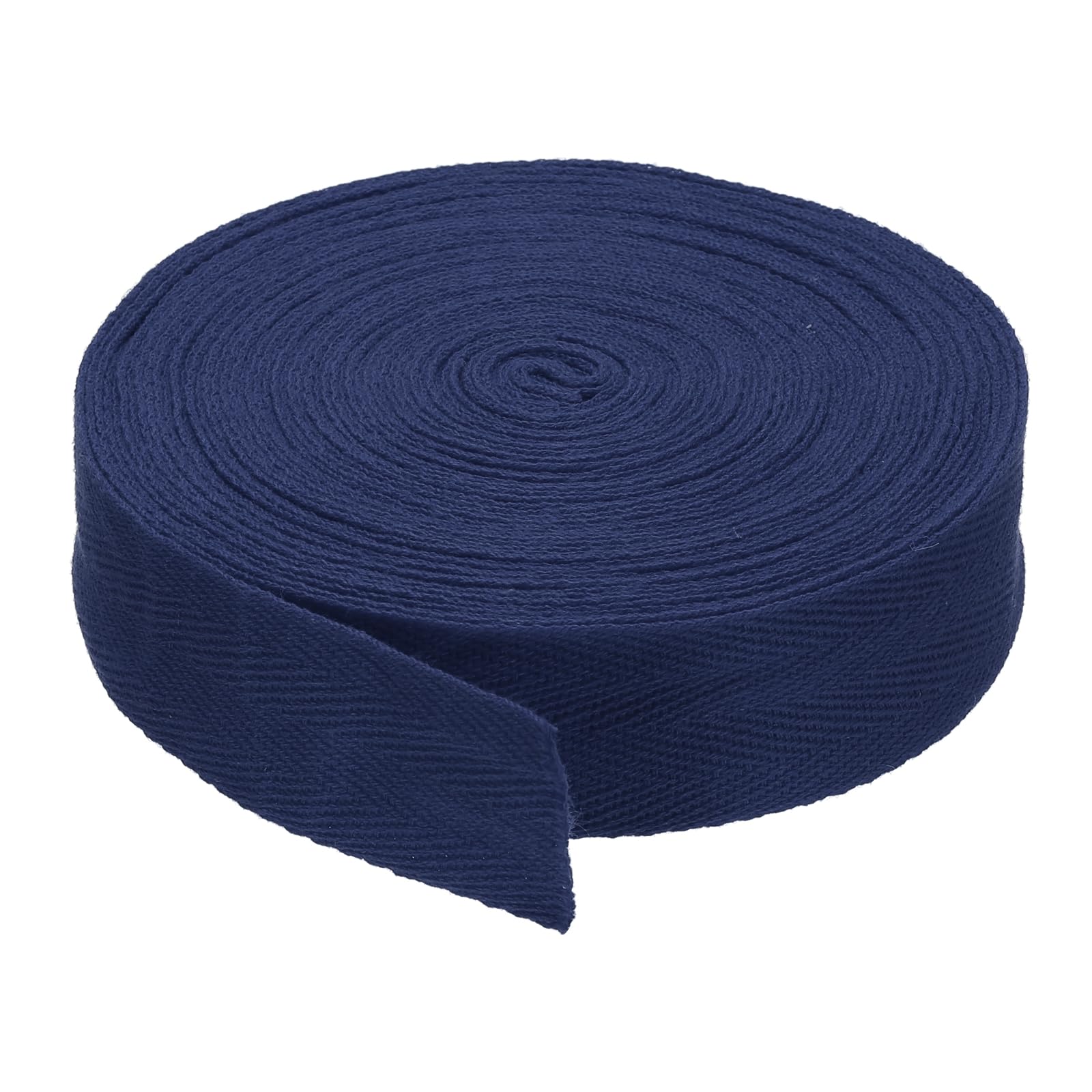 PATIKIL 1.2"/3cm Cotton Twill Tape 10 Yards Cotton Ribbon Bias Binding Tape Herringbone Webbing Trim for Sewing Gift Wrapping Craft DIY Navy Blue