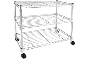InfiniPower Storag Shelf Unit Heavy Duty Adjustable, 24.02" D x 13.78" W x 21.97" H, 4 Tier