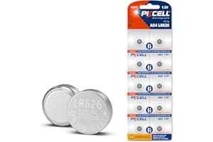 PKCELL 10Pcs LR626 Battery 377 SR626sw Watch Battery 1.5Volt Alkaline AG4 Button Cell Batteries