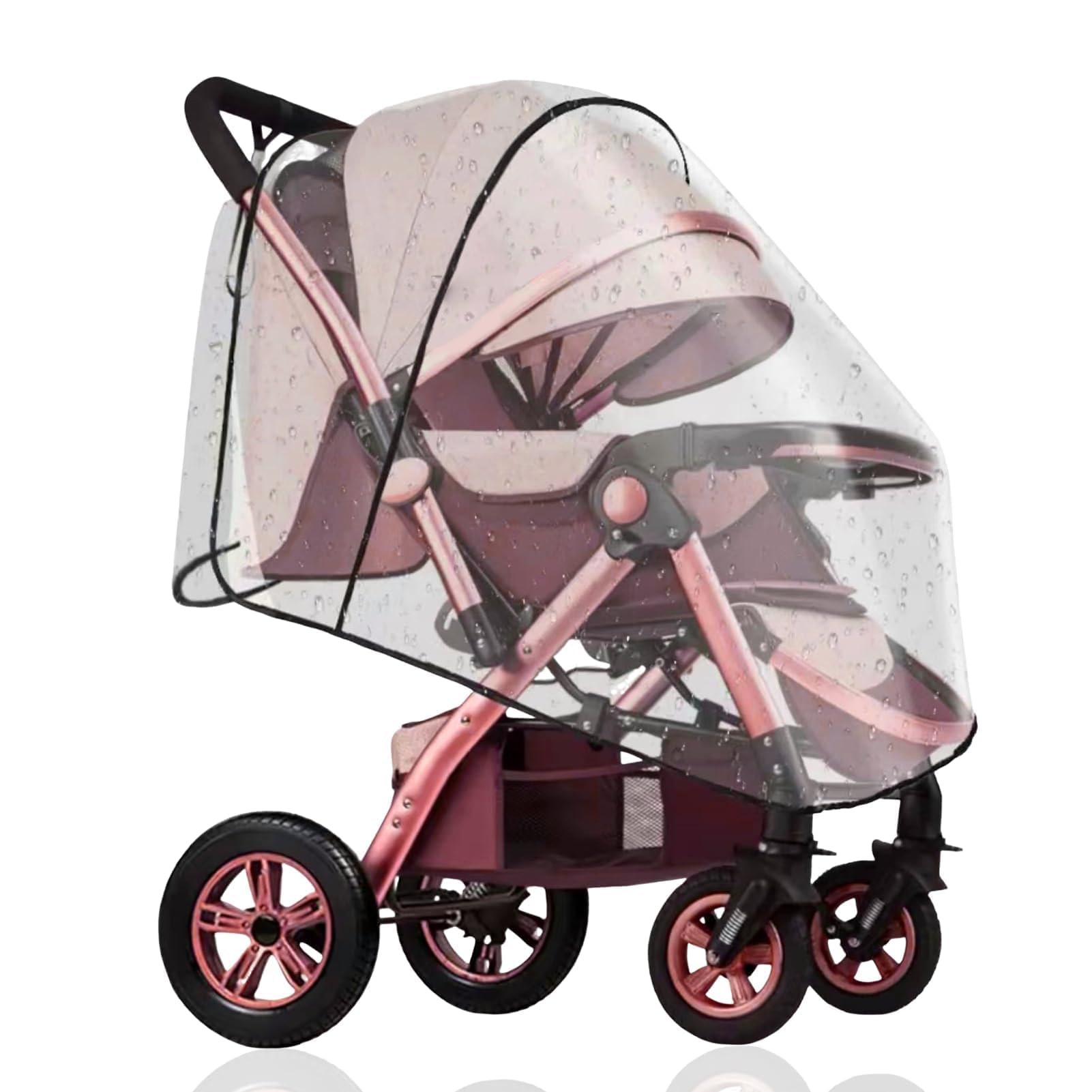 Universal Rain Cover for Pushchairs, Universal Rain Cover, Protection from Weather and Wind, Sun Protection, Dust Protection, Snow Protection