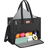 INSMEER Lunch Tote Bag for Women, Work Tote Bag with Lunch Compartment & 15.6 Inch Laptop Bag, 22L Insulated Lunch Box with Leakproof for Office, Business, Travel, Nurse