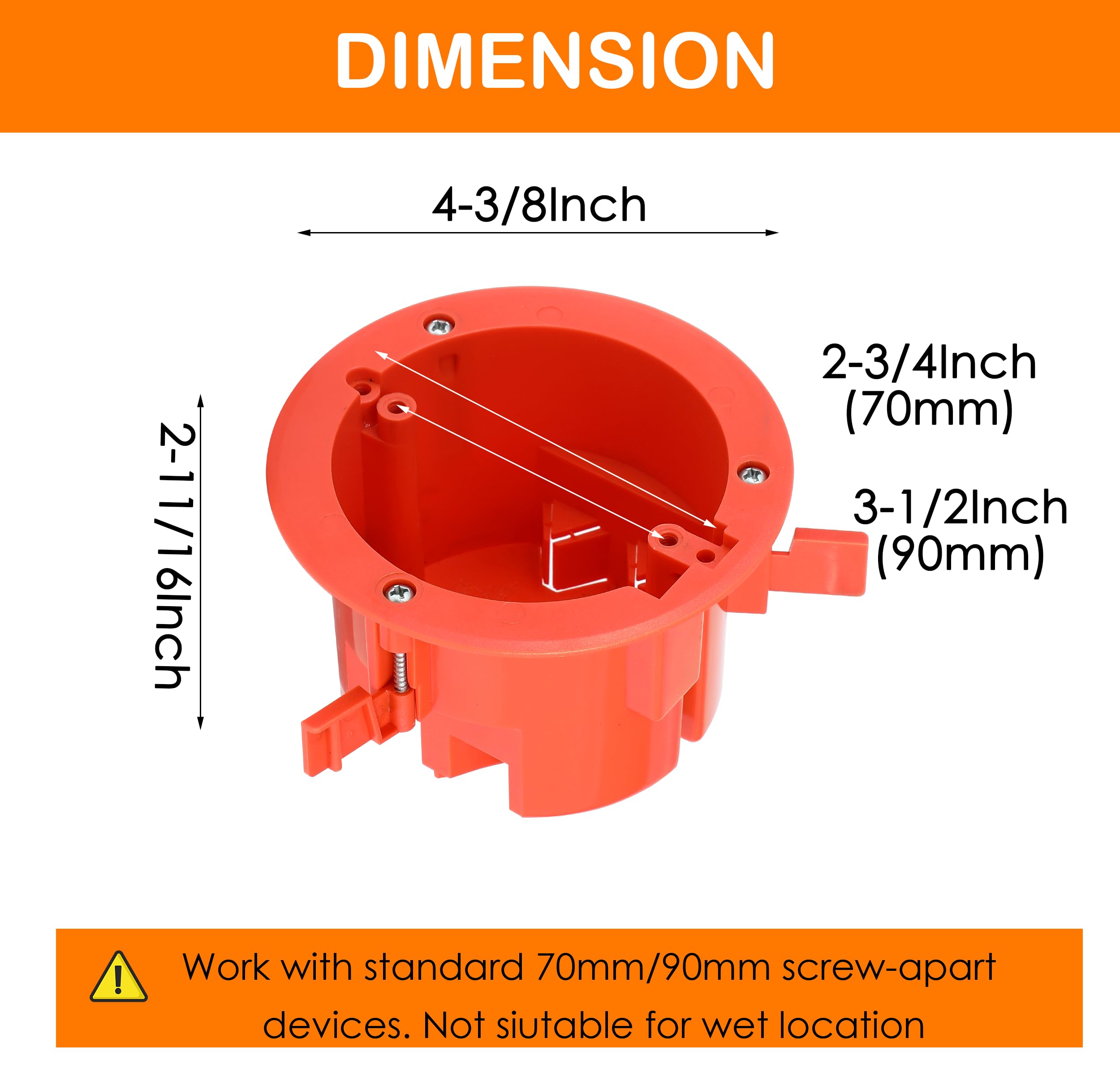 Mua [3 Pack] CLOUDY BAY Round Electrical Box,Old Work Junction Box ...