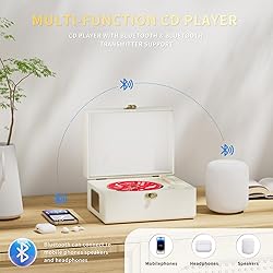 Yintiny Rechargeable Leather CD Player with