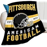 Lgihqey American Football Throw Blanket Football Sports Print Flannel Blankets Gifts for Stuff Decor Fleece Plush Lightweight Bedding for Men Women Fans Team 40"x50"