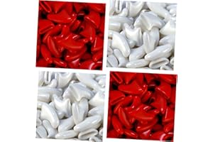 zetpo 80 pcs Cat Claw Covers | Cat Nail Caps | with Adhesives and Applicators (M, Red, White)