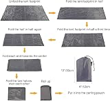 REDCAMP Ground Sheet 210x210cm Waterproof Tent Footprint 210D Oxford Ripstop view 6