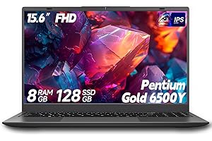 BLUEING 15.6 Inch Laptop with Office Suite, 8GB RAM 128GB SSD, Pentium Gold Processor(Up to 3.4GHz), FHD IPS Display, Type-C,