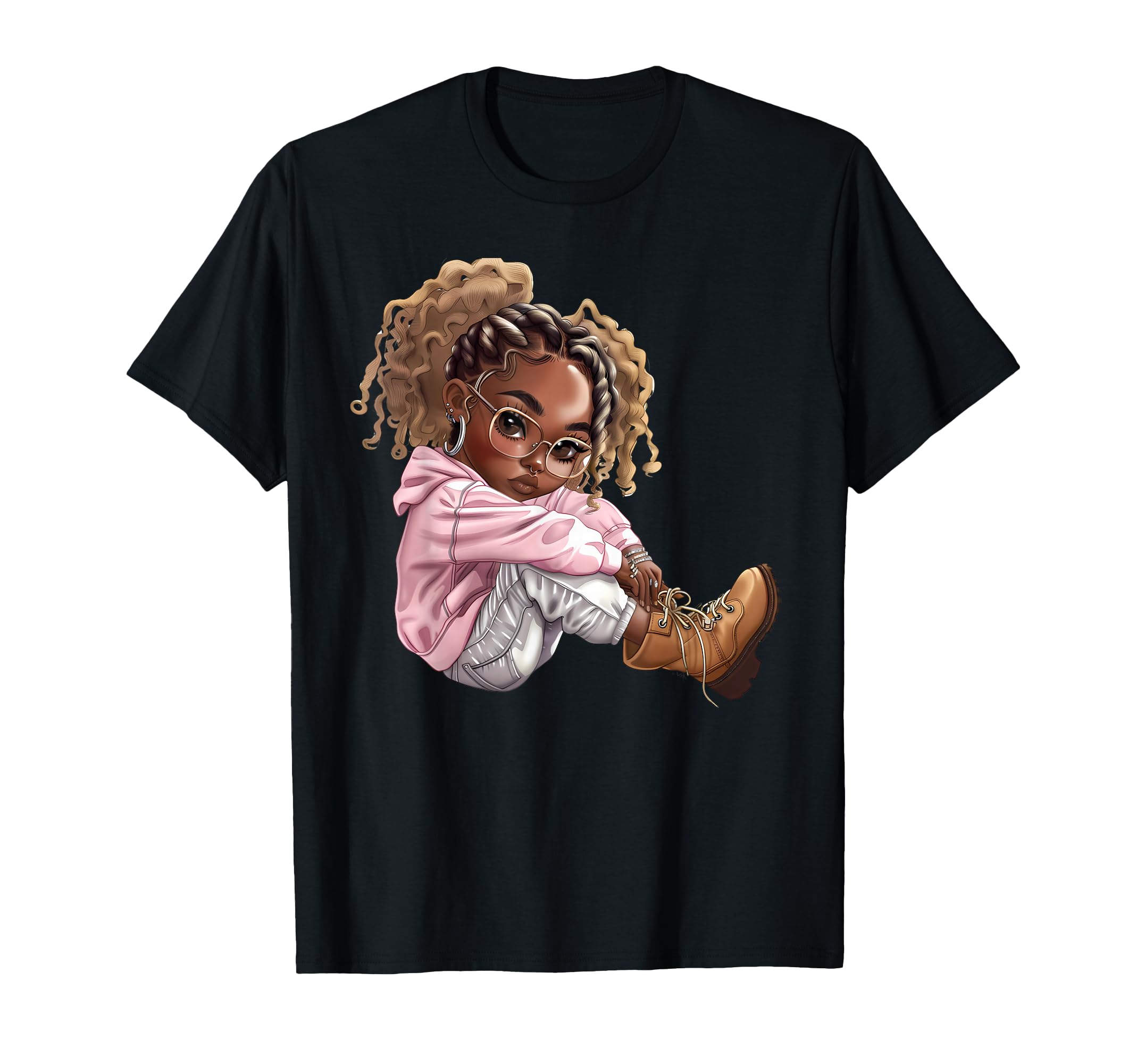 Photo 1 of Black History Queen Melanin Sistas Women Curly Afro American T-Shirt