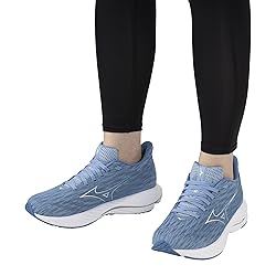 Mizuno Womens Wave Rider 28 Running Shoe, Glacier
