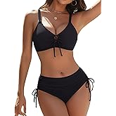 Blooming Jelly Womens 2 Piece Swimsuit Curvy Two Piece Bikini Cute Slimming Ruched 2025 Bathing Suits