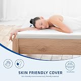wowttrelax Dual-Layer Memory Foam Mattress Topper 90x190x5cm with Cover view 6