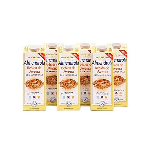 Almendrola - Bebida Vegetal de Avena con Almendras - Caja de 6 x 1L