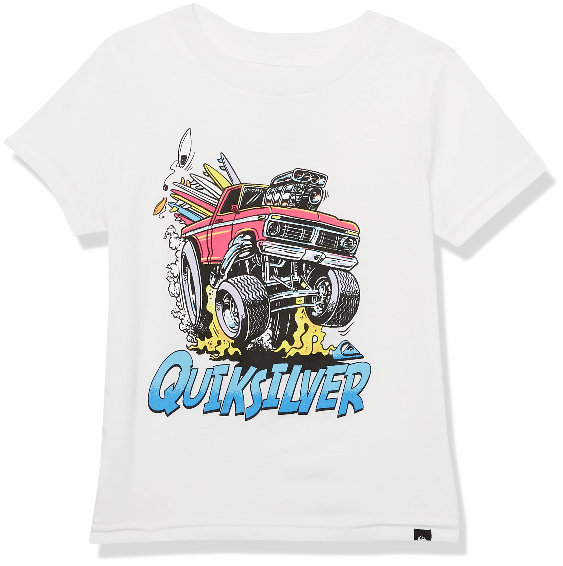Photo 1 of Quiksilver Getaway Car Tee Shirt Boy, White, 5
