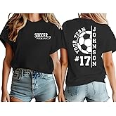 NAZENTI Personalize Soccer Mom Shirt, Custom Soccer Mama T-Shirt, Sports Mom Sweatshirt, Mothers Apparel, Mother Gifts