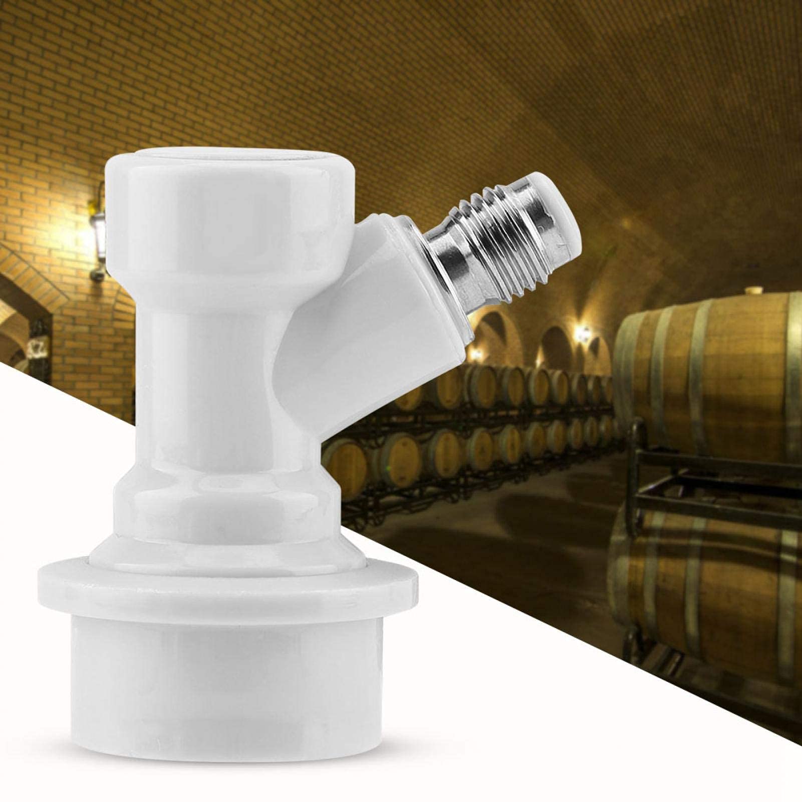 Kuuleyn Beer Disconnects, Ball Lock Disconnects Kit for Homebrew Beer Soda Corny Keg Liquid Connectors(White)