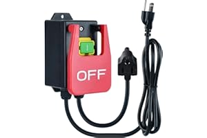 110V Single Phase On/Off Switch, Ortis Router Table Switch with Large Stop Sign Paddle Easy Contact for Quick Power Off for Table Saws and Other Electrical Equipment