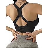OYOANGLE Women's Racerback Push Up Bandeau Bras Cut Out Seamless Wireless Bralettes