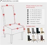Leorate High Back Chair Covers Stretch Velvet Slipcovers Pack of 6 Charcoal view 2