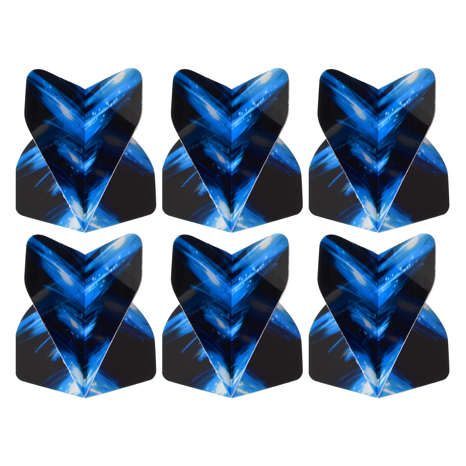 PATIKIL Dart Flights, 6 Pack PET Standard Darts Accessories Replacement Parts for Soft Tip Steel Tip, Black, Blue